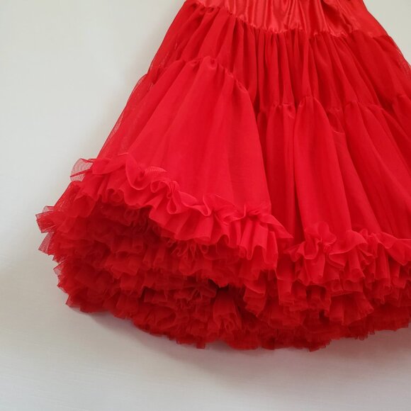 Women Girl Lolita Petticoat Crinoline Underskirt Long Tutu Skirt Cosplay Fashion - Picture 4 of 6